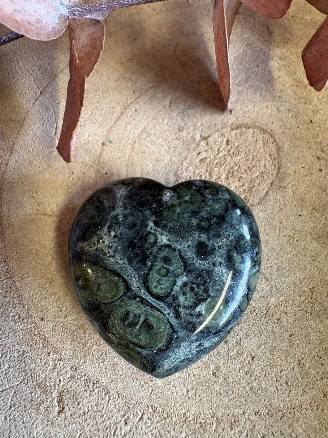 Kambaba Jasper Heart SKU 26091