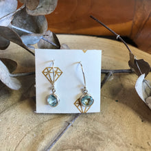 Sterling Silver Blue Topaz Drop Earrings SKU 23172