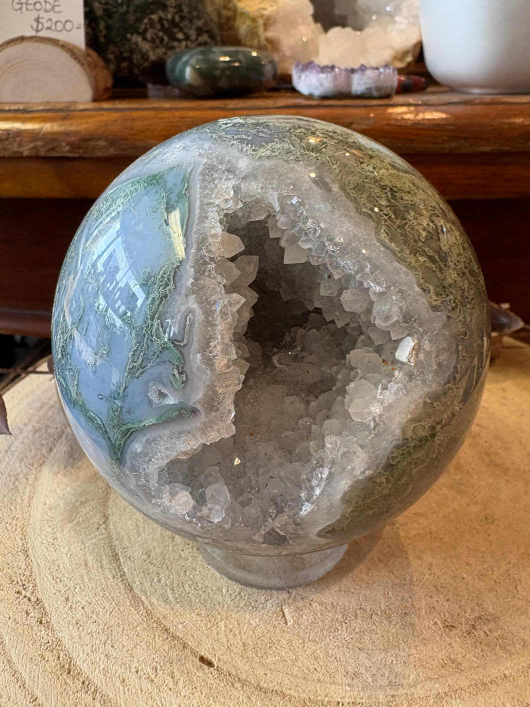 Moss Agate Large Sphere SKU 26590