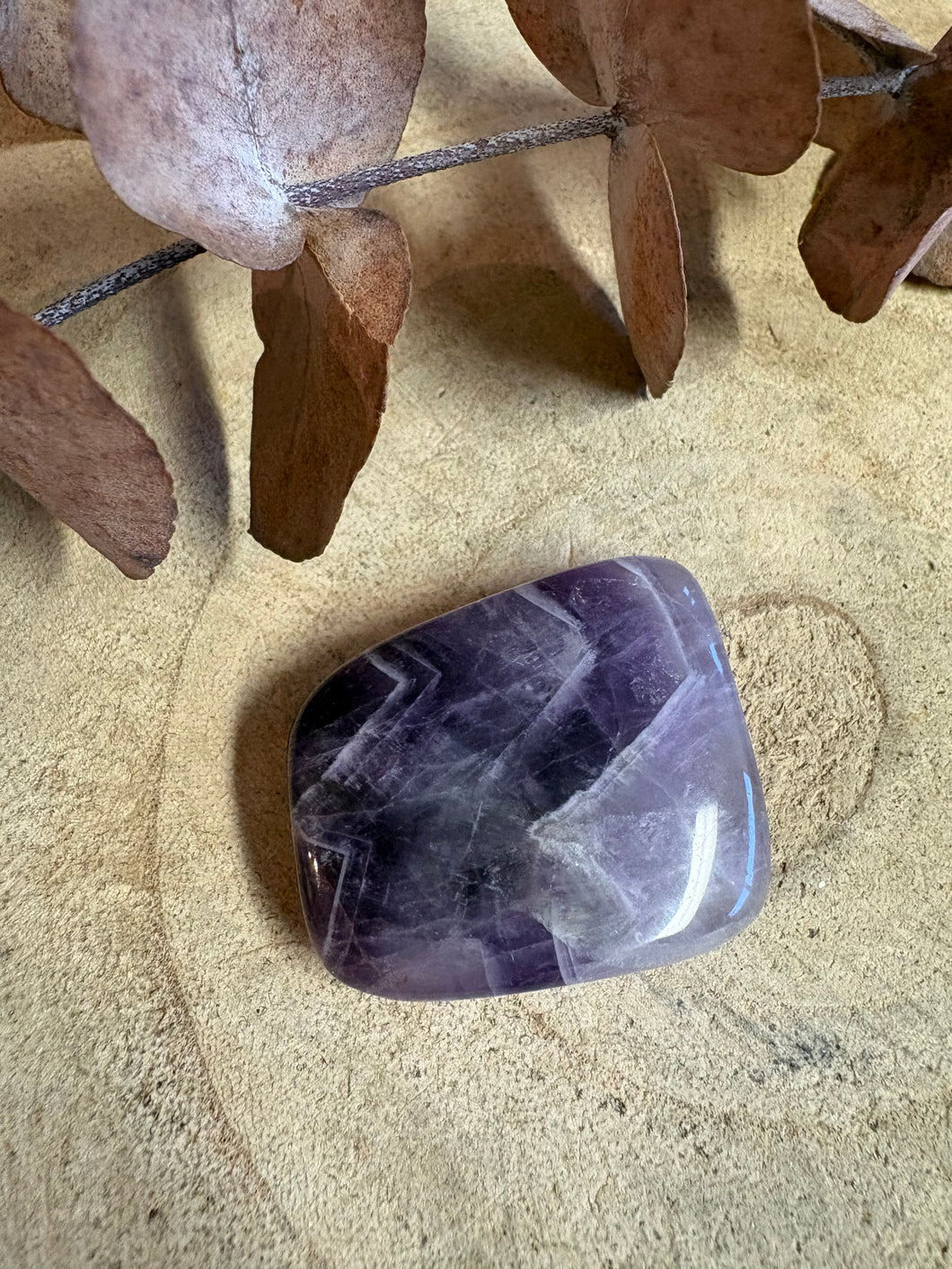 Chevron Amethyst Smooth Stone SKU 26132B