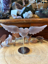 Agate Winged Heart on Stand SKU 26929