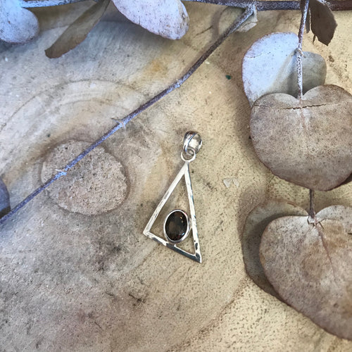 Sterling Silver Smoky Quartz Pendant SKU 23211