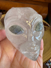 Clear Quartz & Labradorite Alien Head Carving SKU 26055