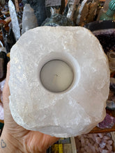 Clear Quartz Chunk Candleholder SKU 26246A