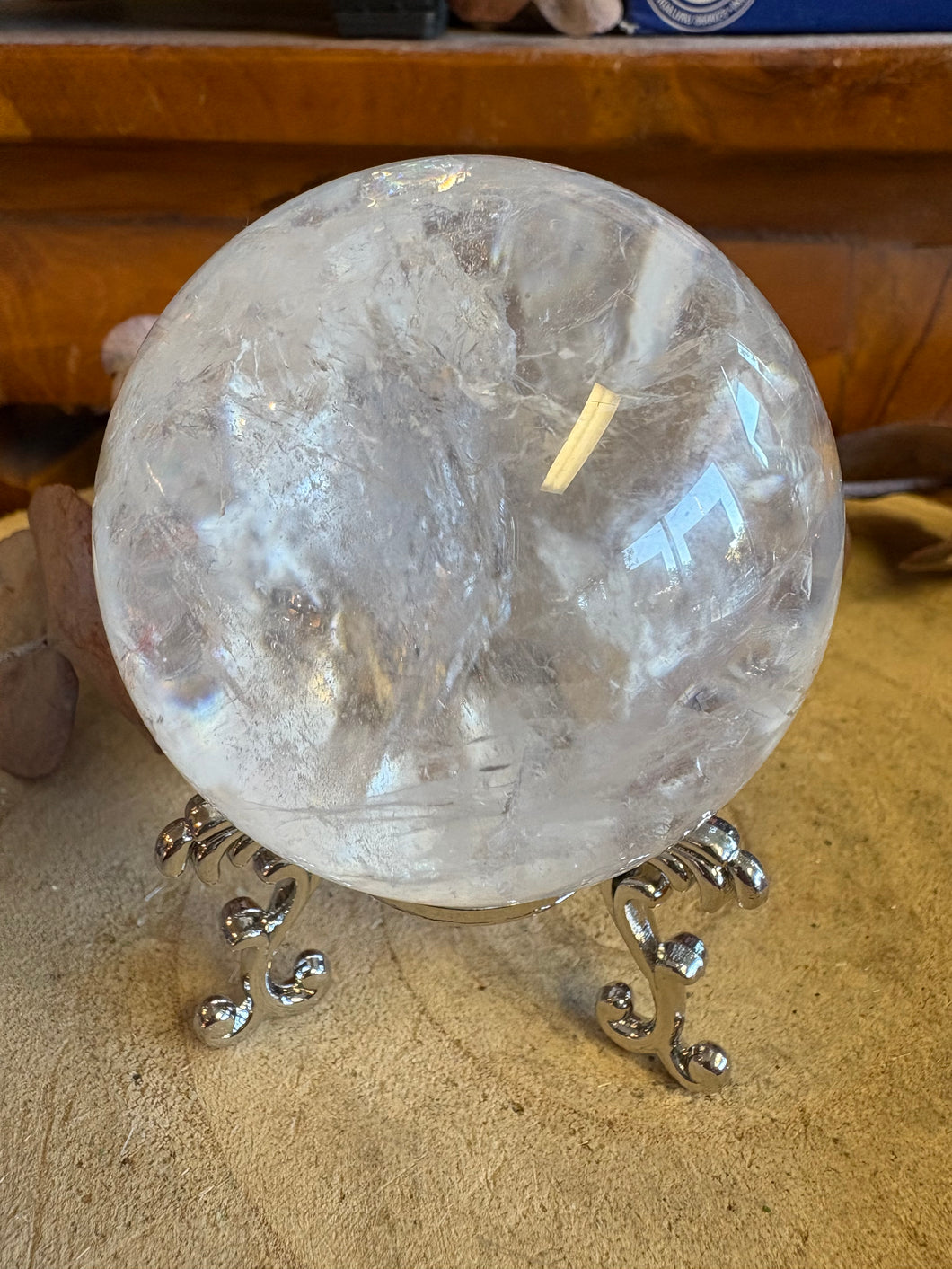 Clear Quartz Sphere SKU 25983
