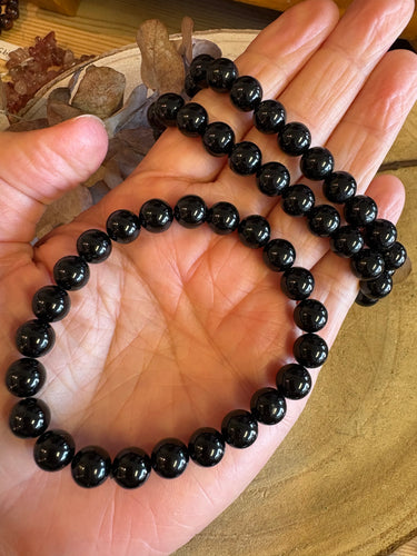 Black Tourmaline Bead Bracelet SKU 25245