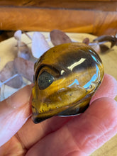 Tiger Eye & Labradorite Alien Head Carving SKU 26224