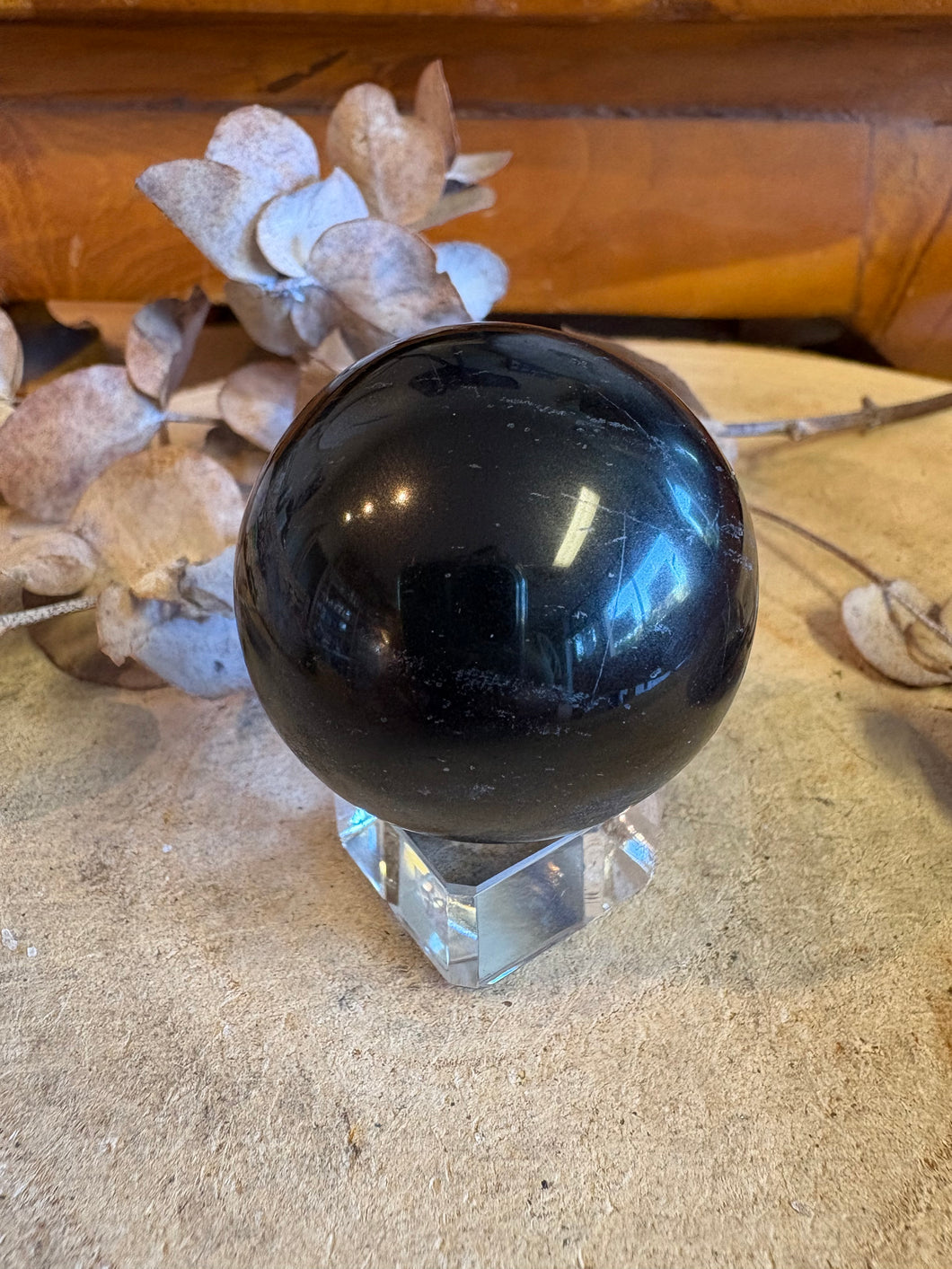 Black Tourmaline Sphere SKU 24552