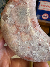 Pink Amethyst Moon on Stand SKU 26174
