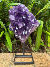 Amethyst Cluster in Metal Stand SKU 25375