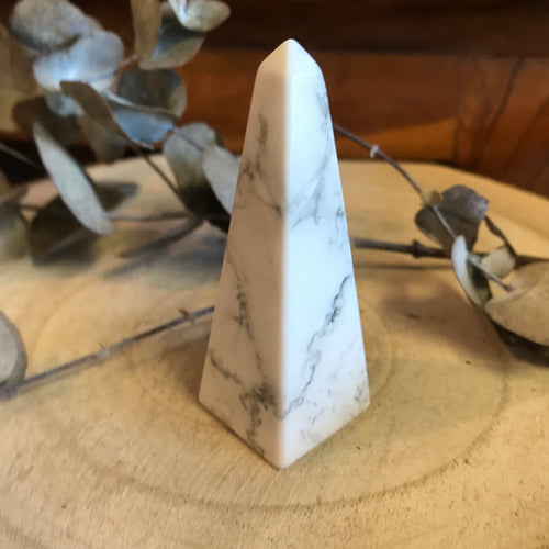 Howlite Obelisk SKU 22483