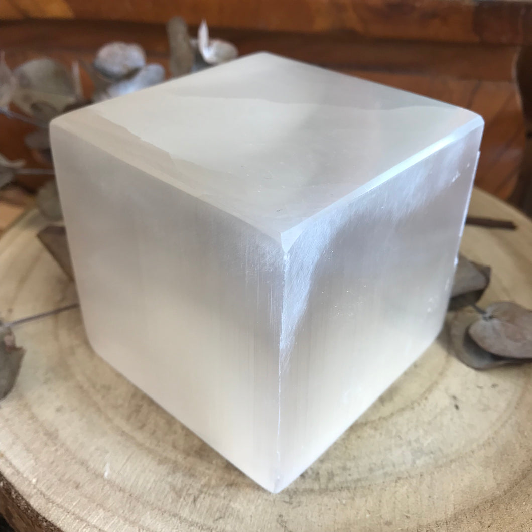Selenite Large Cube SKU 23138