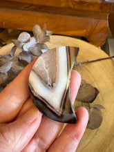 Black Banded Agate Crescent Moon SKU 23918