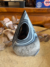 Black Banded Agate & Quartz Freeform SKU 25056