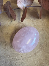 Rose Quartz Palm Stone SKU 25596