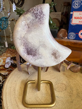 Pink Amethyst Moon on Stand SKU 26267