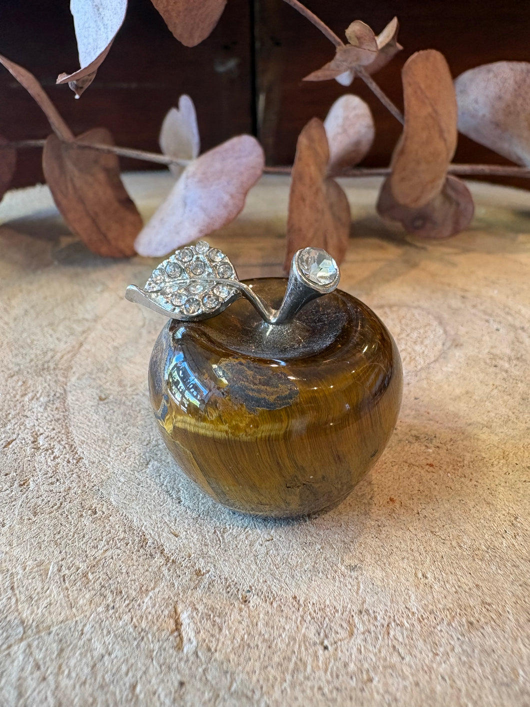Tiger Eye Apple Carving SKU 27060TE