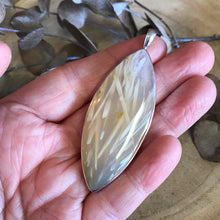 Entia Sterling Silver Feather Agate Pendant SKU 23897