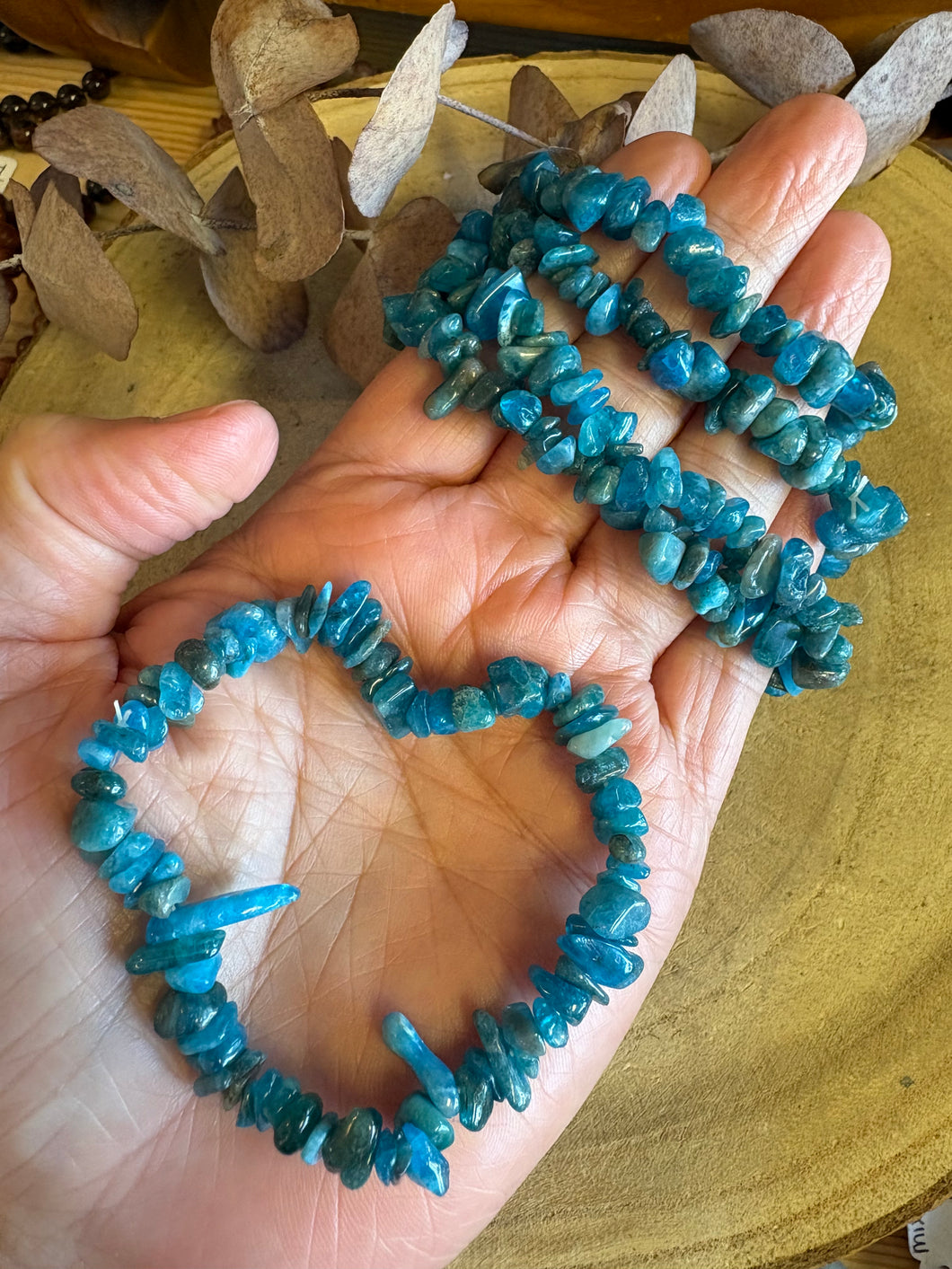 Blue Apatite Chip Bracelet SKU 25707