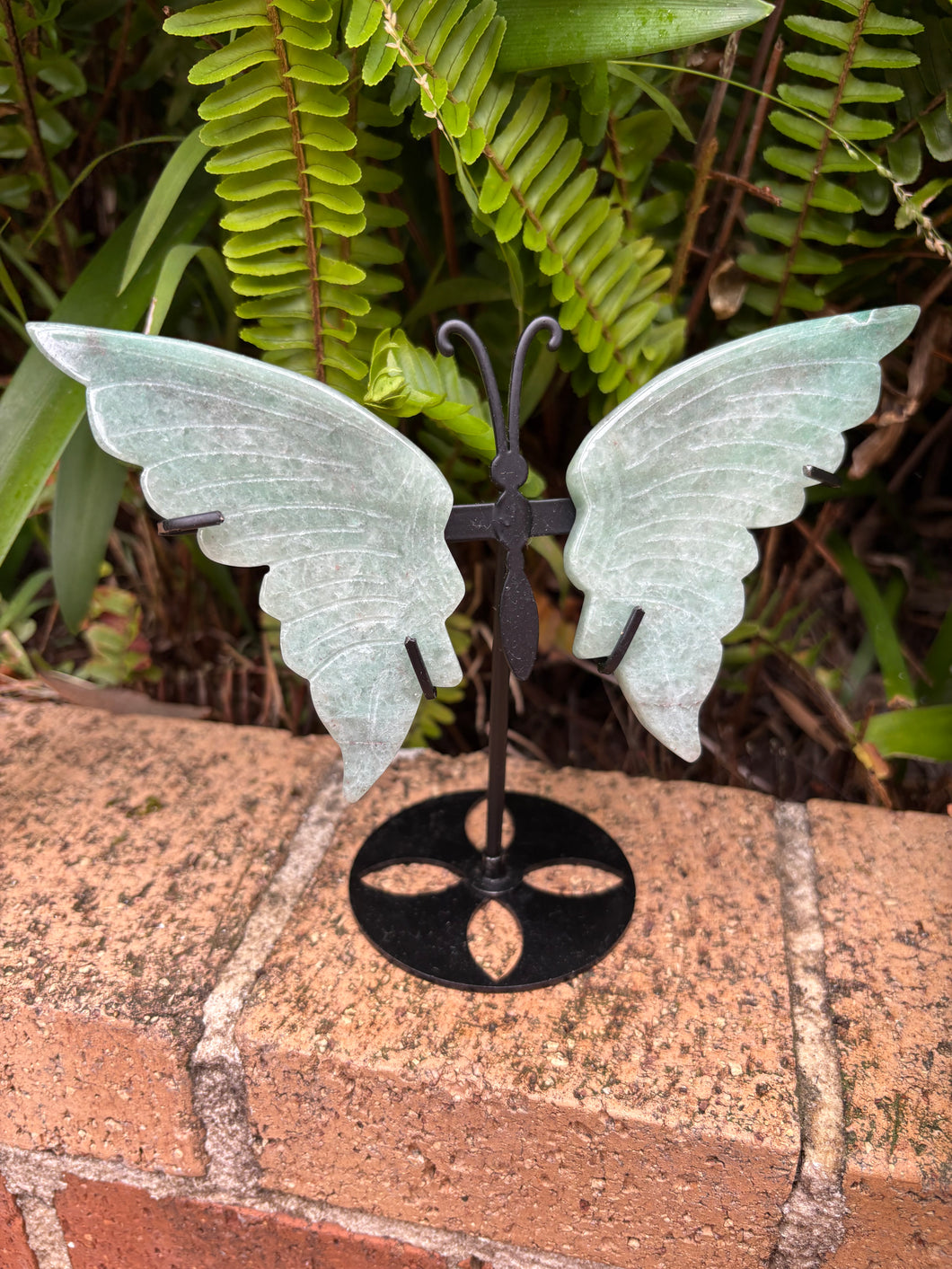 Green Aventurine Winged Butterfly on Stand SKU 25391