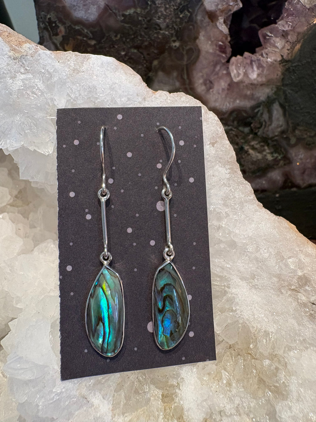 Entia Sterling Silver Paua Shell Earrings SKU 25807