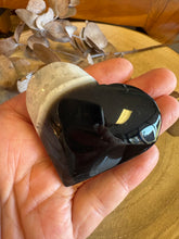 Black Agate & Quartz Heart SKU 24364