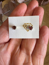 Sterling Silver Garnet Stud Earrings SKU 25557