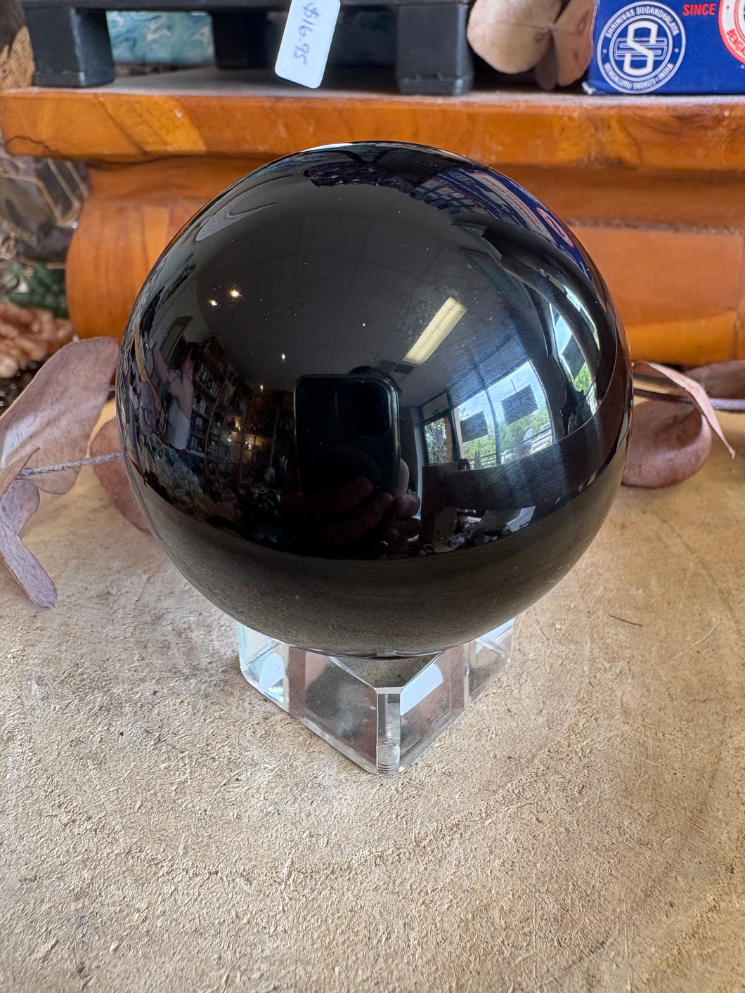 Black Obsidian Sphere SKU 25690