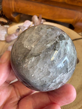 Black Banded Agate & Quartz Sphere SKU 24932