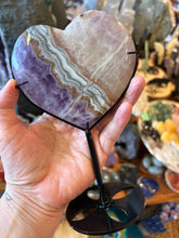 Crazy Lace Amethyst Heart on Stand SKU 26843