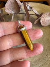 Sterling Silver Double Terminated Tiger Eye Point Pendant
