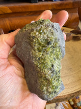 Peridot on Basalt Chunk SKU 26310