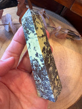 Serpentine & Pyrite Obelisk SKU 26884