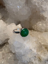 Entia Sterling Silver Green Chrysophase Ring SKU 25811