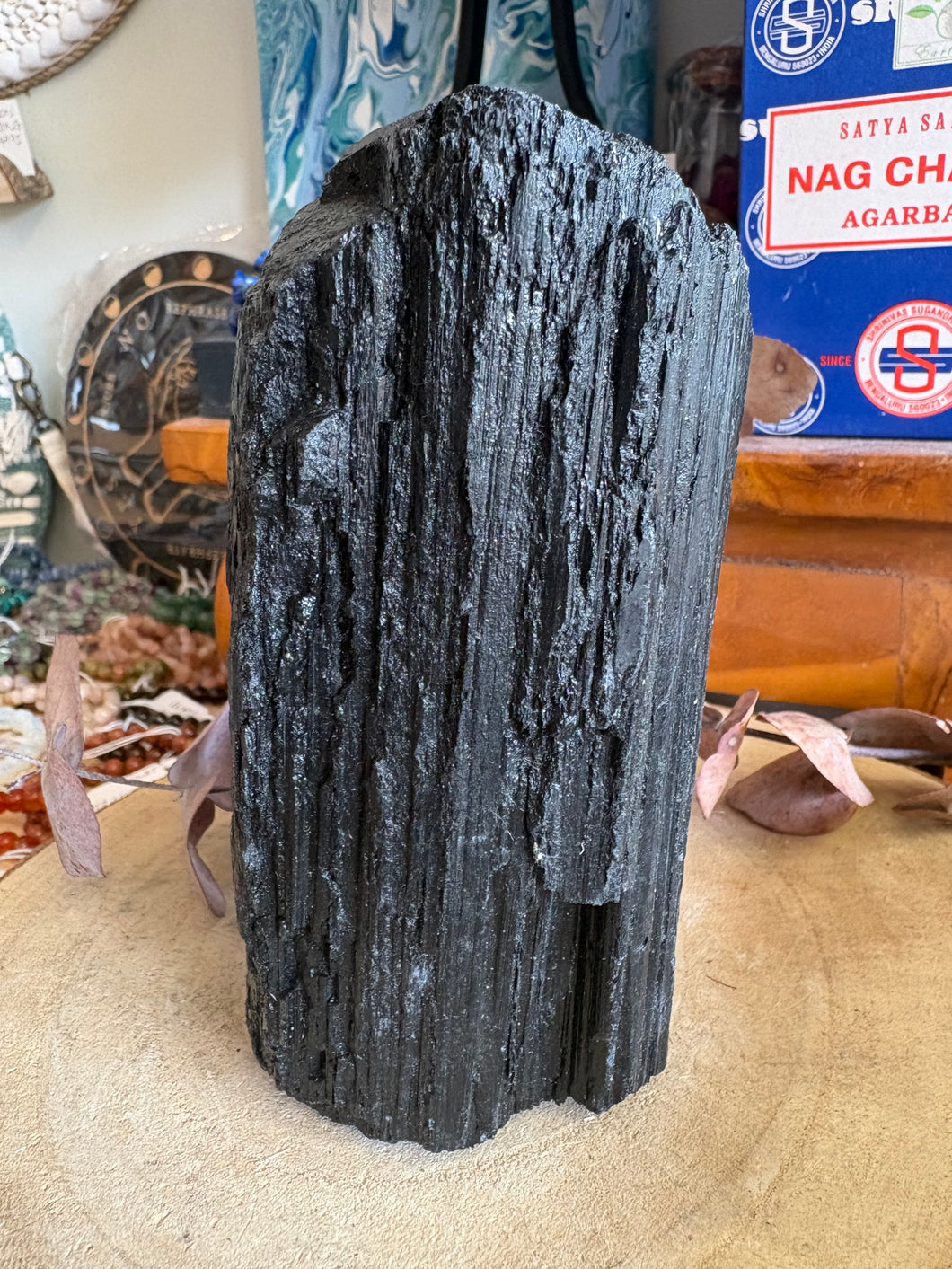 Black Tourmaline Natural Chunk SKU 25726
