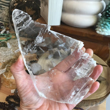 Selenite Slice on Stand SKU 23003