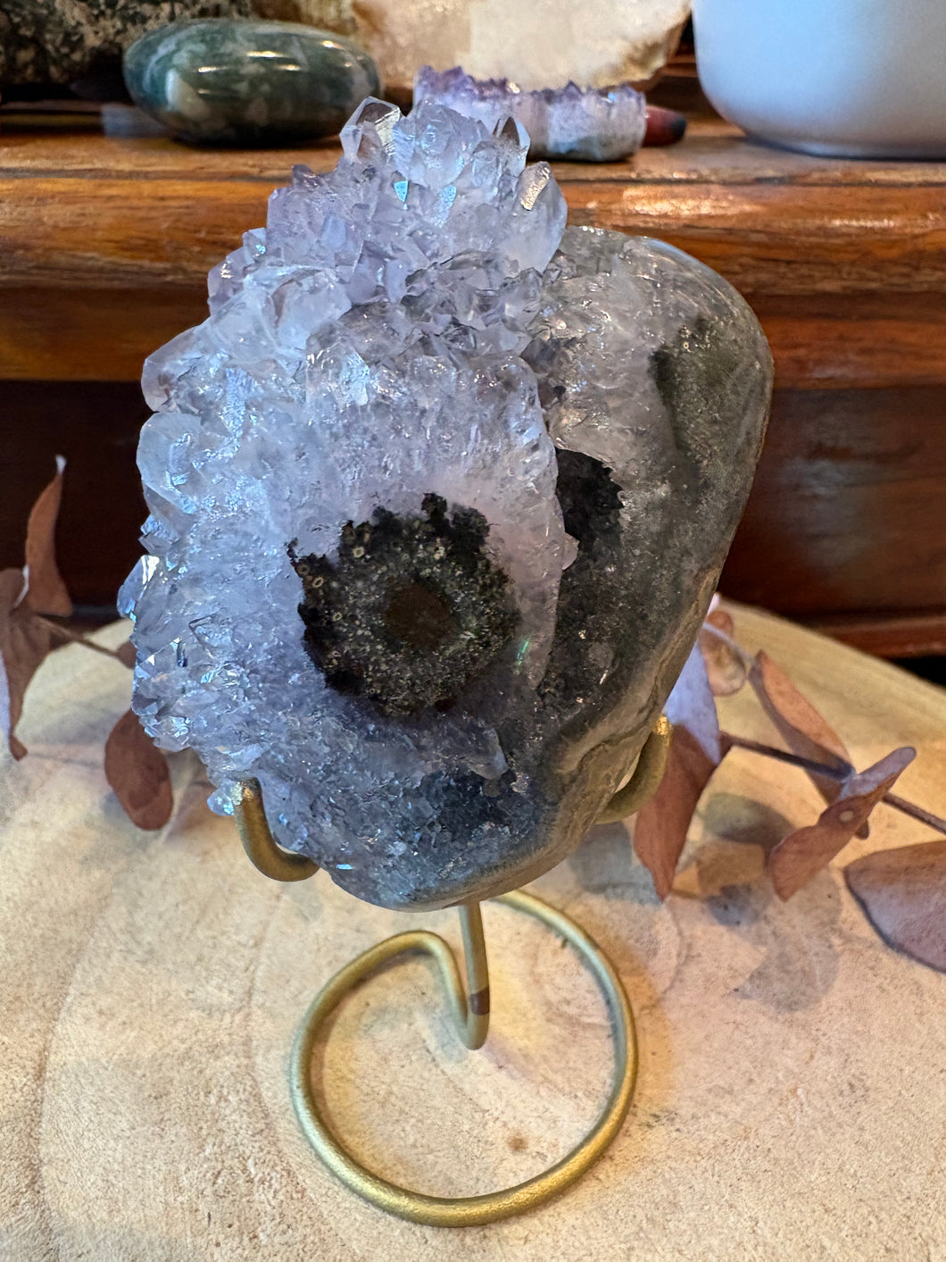 Amethyst Stalactite Cluster in Stand SKU 26635