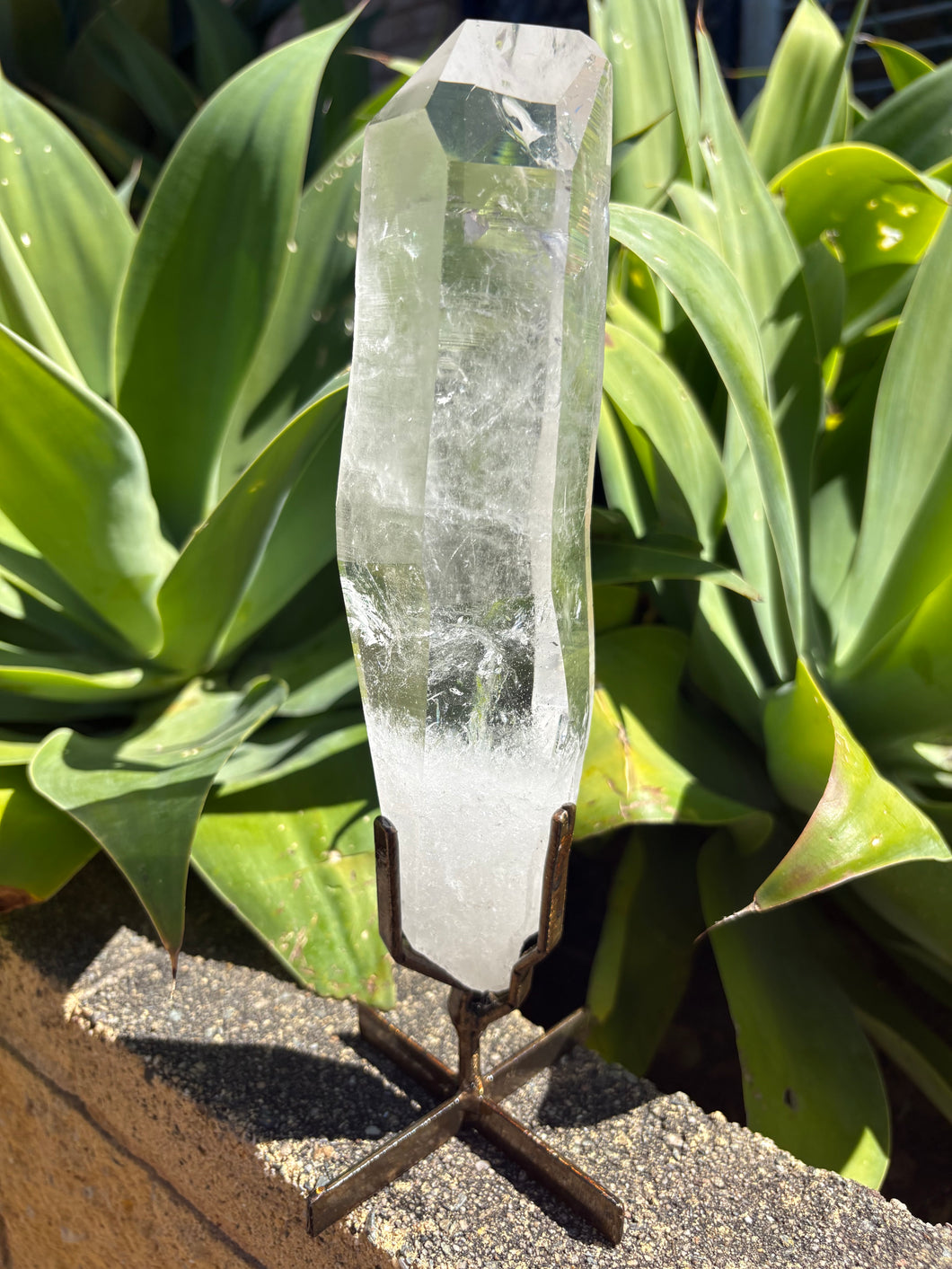Lemurian Quartz Point on Stand SKU 26766