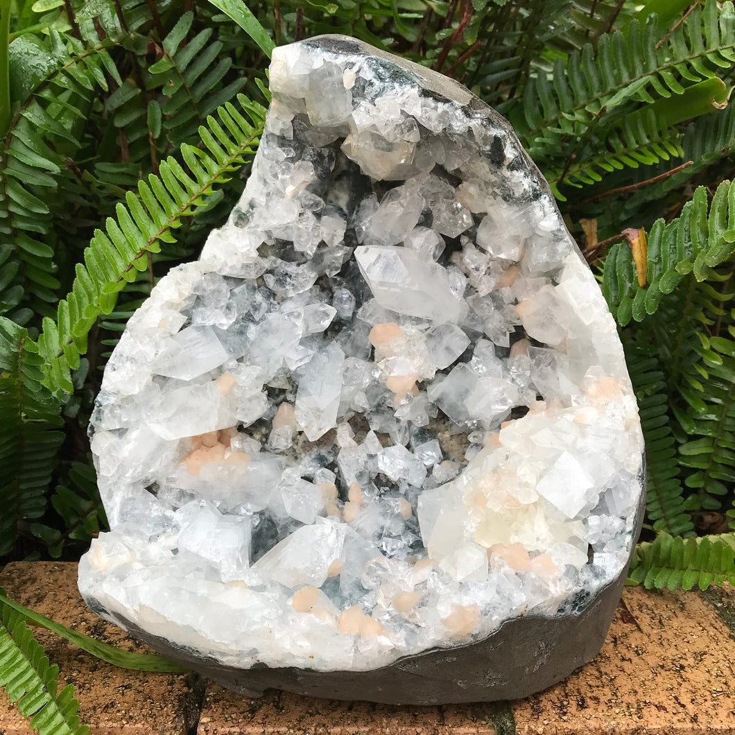 Apophyllite & Stilbite Geode SKU 23532