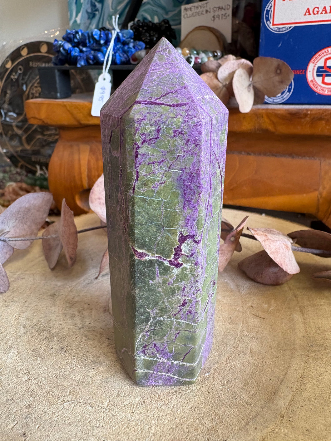 Serpentine & Stichtite Point SKU 25721