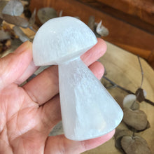 Selenite Mushroom Carving SKU 23079B