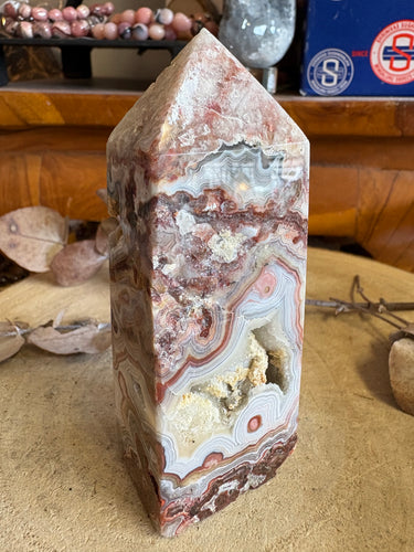 Crazy Lace Agate Obelisk SKU 25440