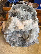 Chalcedony & Stilbite Standing Cluster SKU 25771