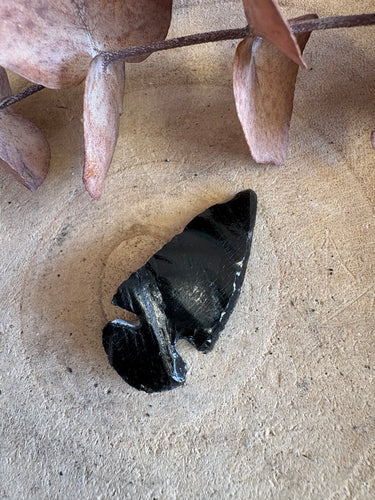 Black Obsidian Arrowhead Carving SKU 25649C