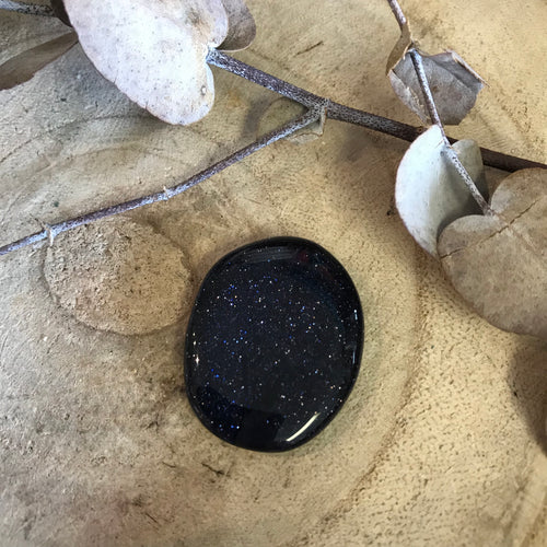 Blue Goldstone Smooth Stone SKU 23129