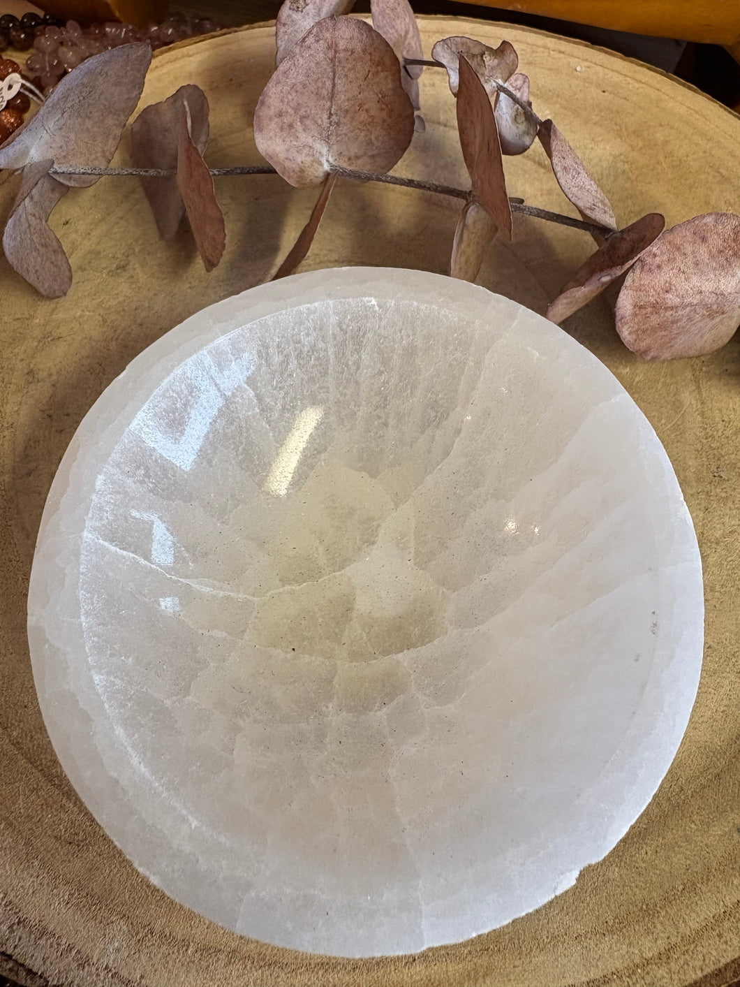 Selenite Round Bowl SKU 25590
