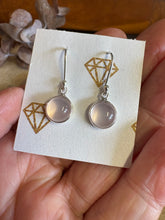 Sterling Silver Rose Quartz Drop Earrings SKU 25335