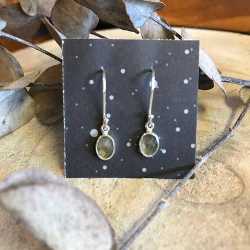 Sterling Silver Labradorite Drop Earrings SKU 23175