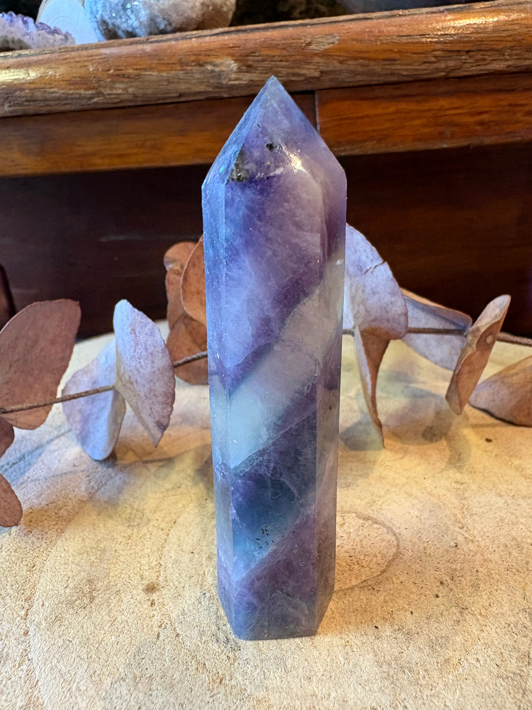 Rainbow Fluorite Point SKU 26676