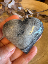 Black Banded Agate & Quartz Heart SKU 25063